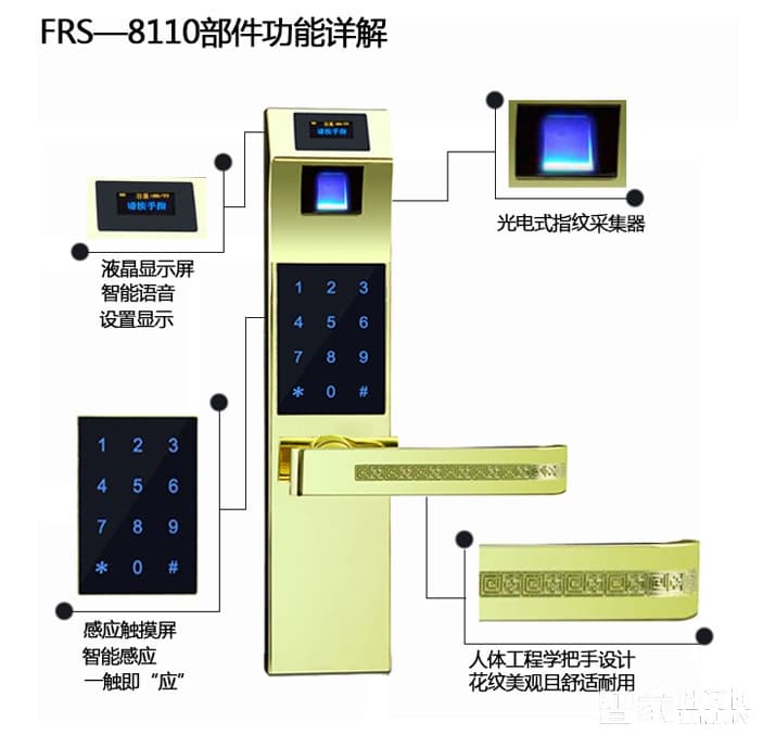 方润斯指纹锁 家用电子感应锁