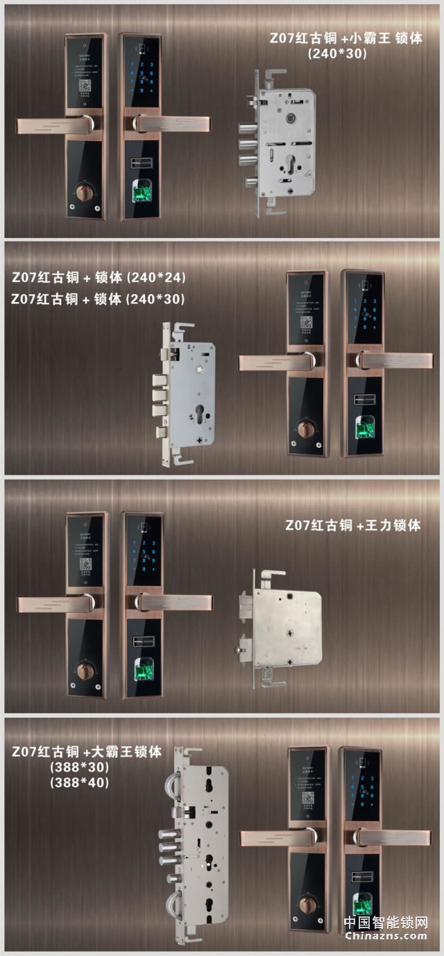 上成指纹锁Z01五合一功能家用密码锁防盗门电子锁