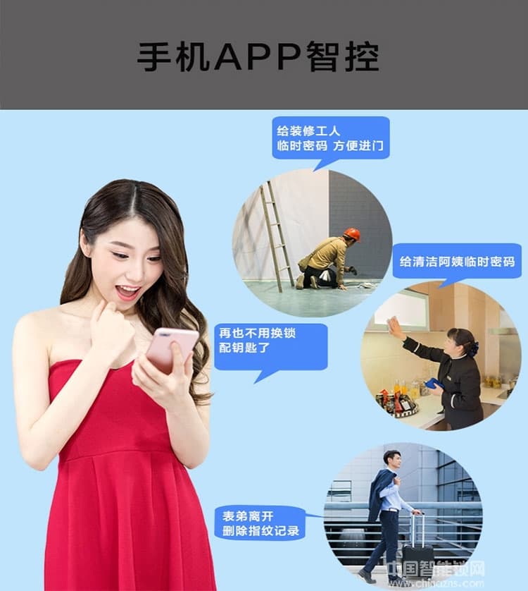 摩天仕智能锁 万能互换全自动智能锁 手机APP指纹锁