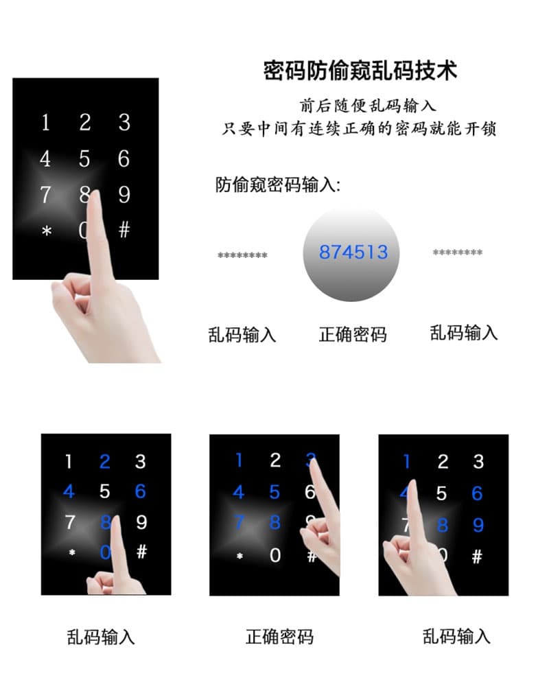 摩天仕智能锁 远程操控指纹密码锁 伪码功能智能锁