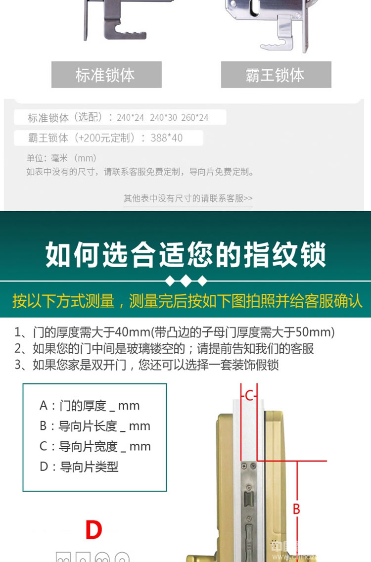 视佳房门感应电子锁 家用防盗门指纹锁