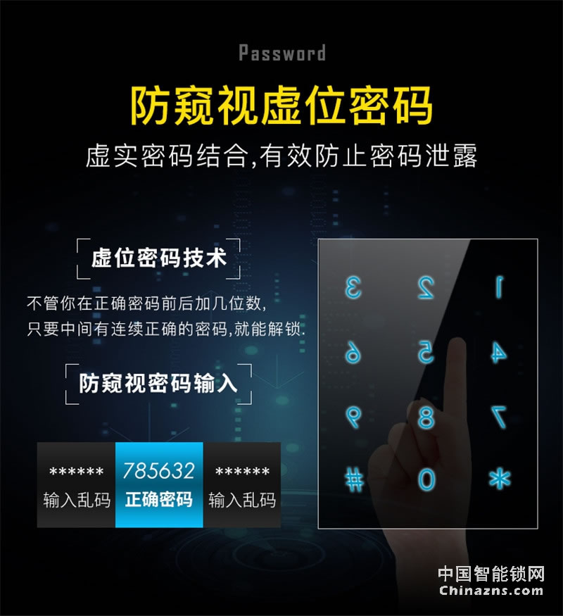 VOC大门滑盖电子锁 通用型智能锁密码锁X5