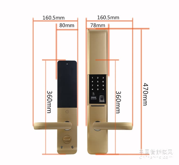 爱尔家H3指纹锁 家用密码锁