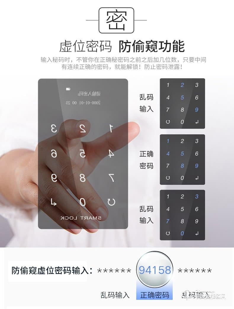 固特智能指纹锁 密码锁家用室内门卧室木门锁