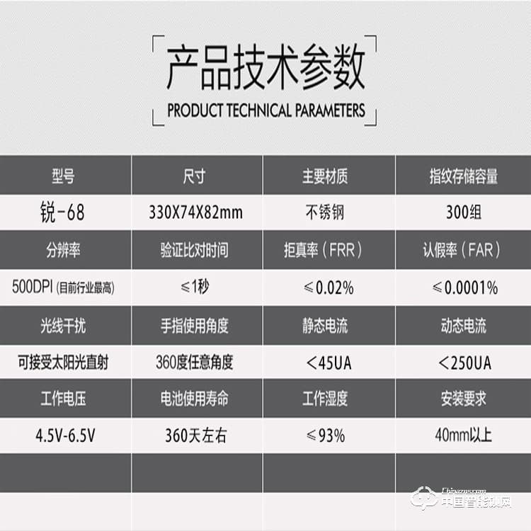 锐凌指纹锁 智能锁指纹锁