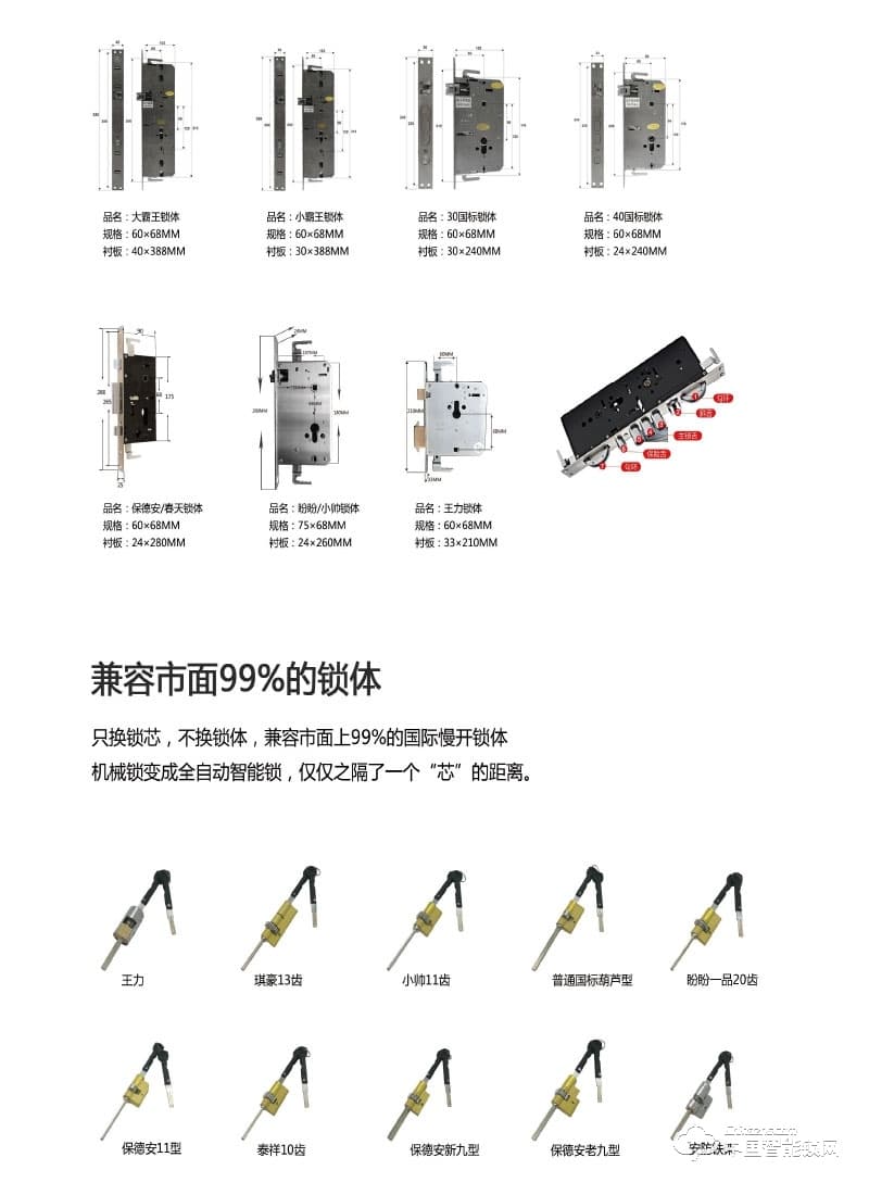 福安智控智能锁 人脸识别智能锁 防盗门密码锁