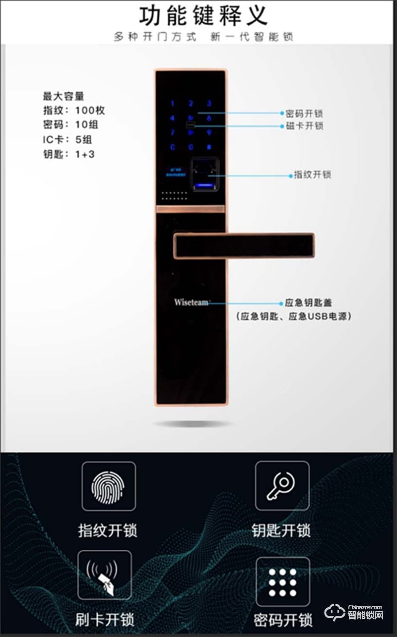 纹盾美智能锁  D6X现代简约智能锁
