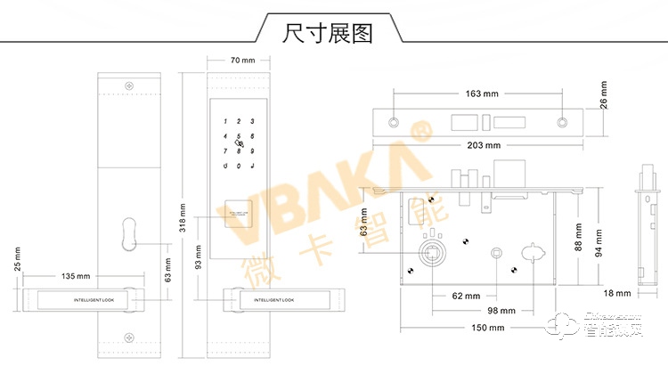 帝伦斯智能锁 公寓密码锁蓝牙app感应卡锁 