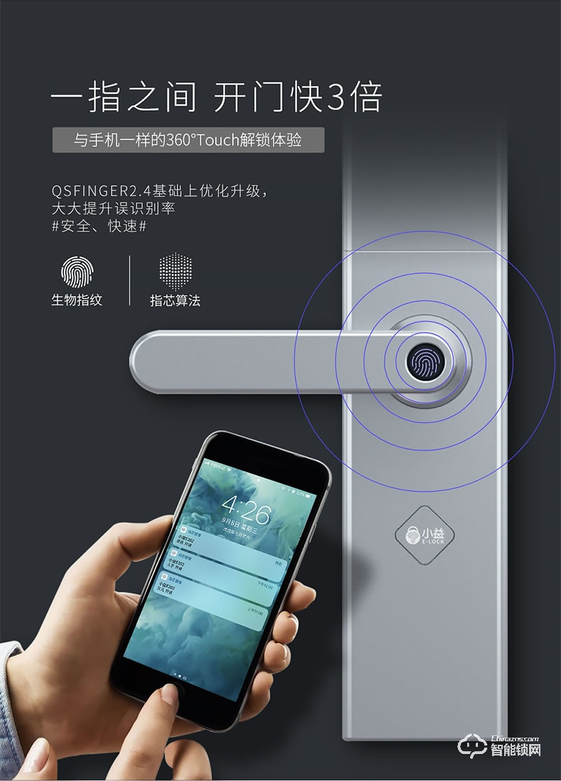 小益智能锁 E205全自动通用型密码电子门锁