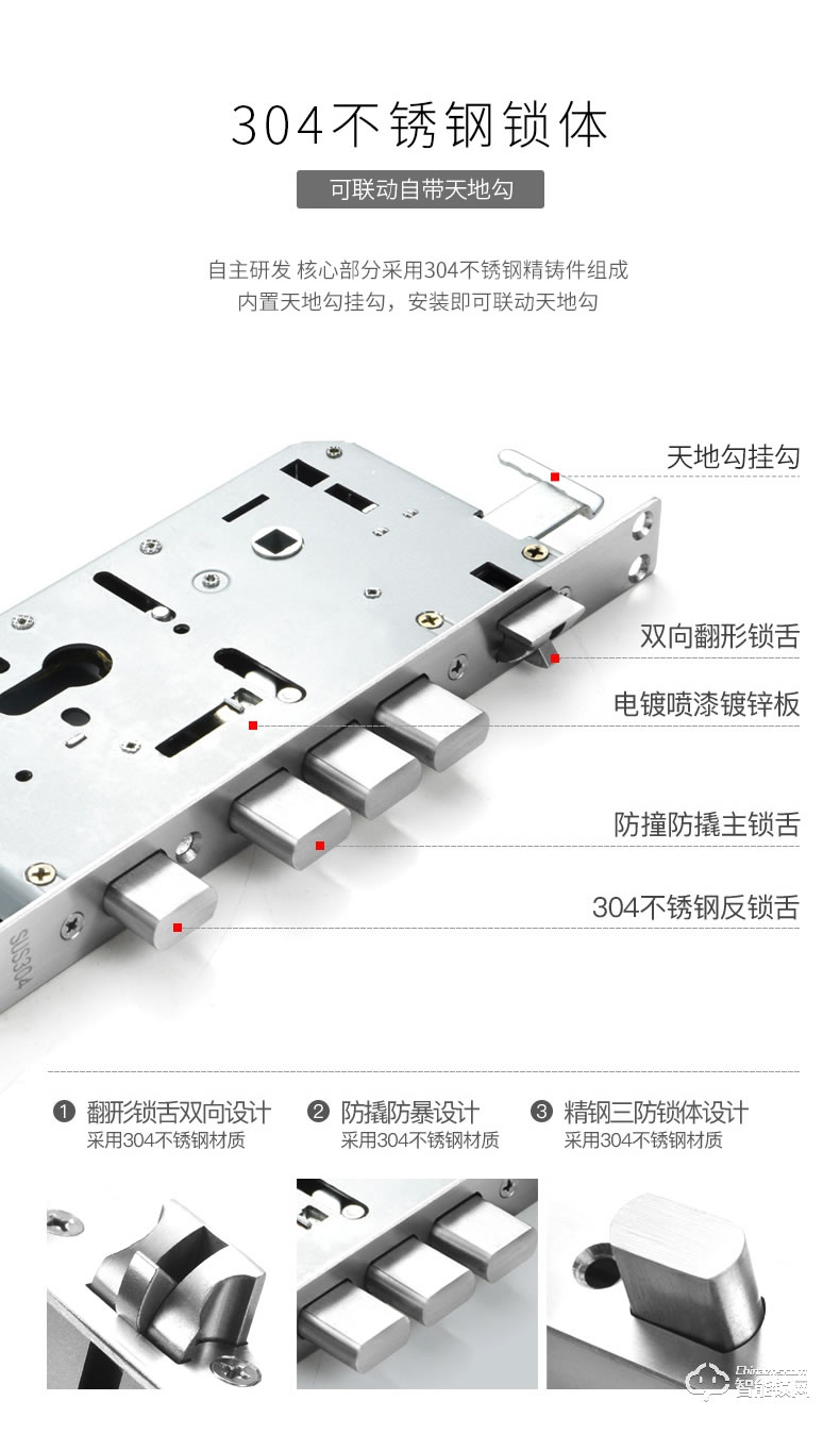 小益智能锁 E205全自动通用型密码电子门锁