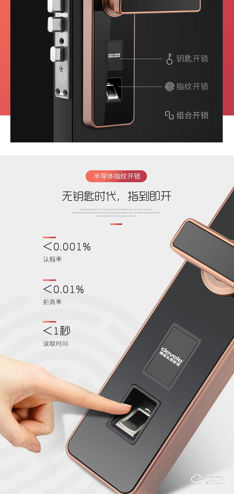 迪威乐智能锁 D807家用防盗门锁指纹锁密码锁