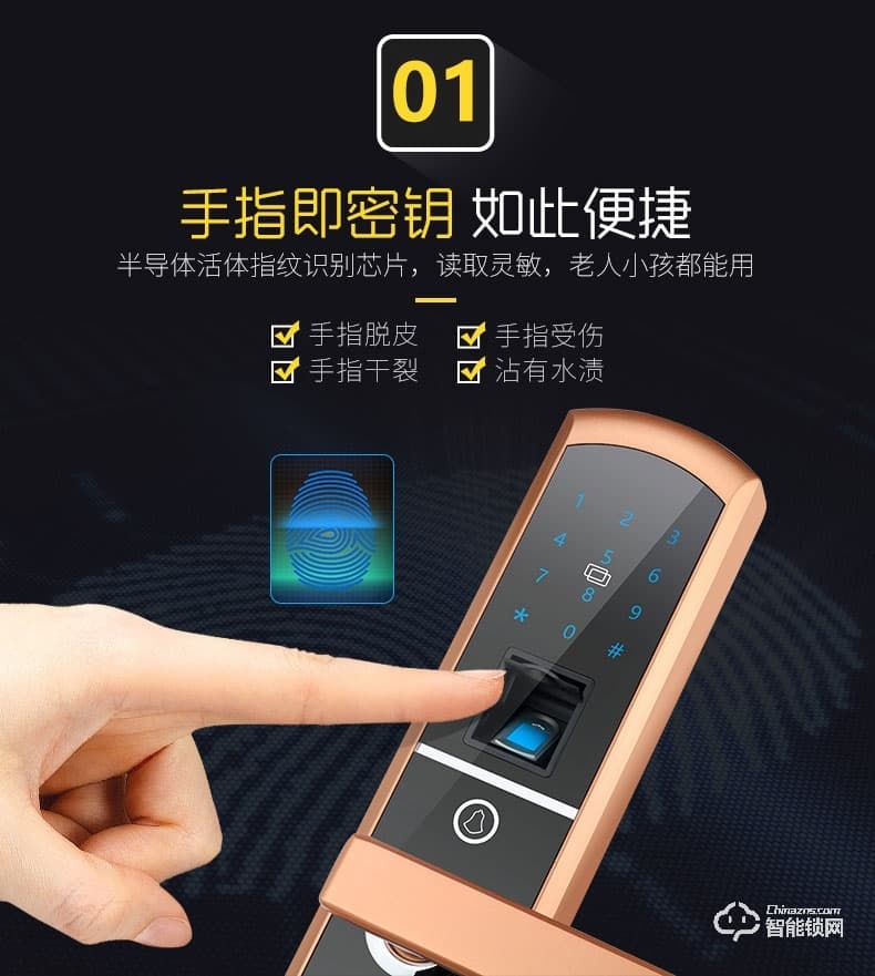 迪威乐智能锁 D2家用防盗门锁通用型电子锁