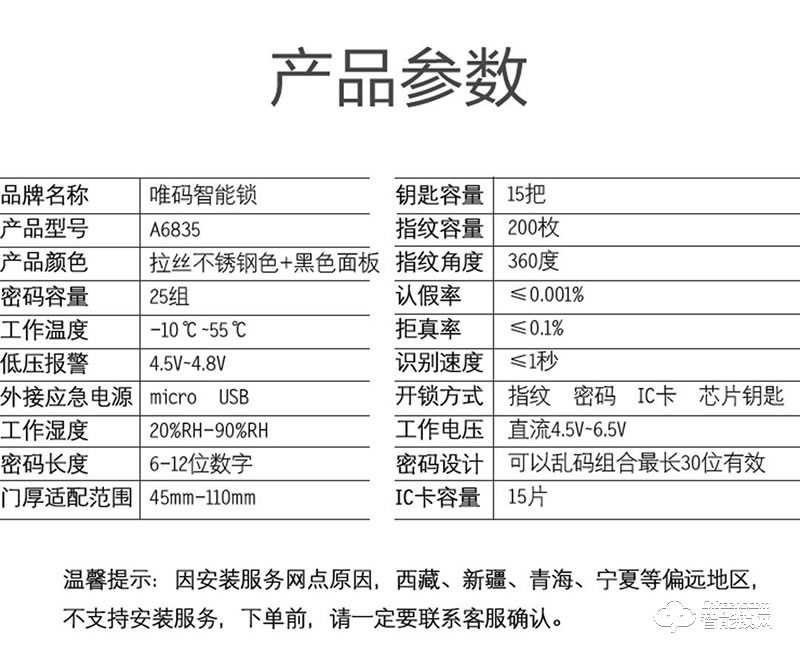 唯码智能锁 高安保级别智能门锁