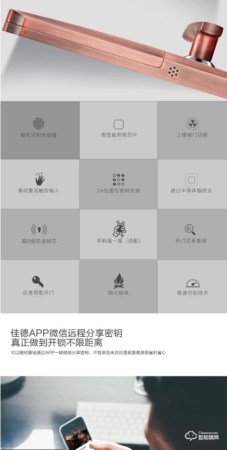 哈博士智能锁 919家用防盗门智能密码锁