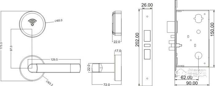 威萨智能锁 V800系列酒店感应锁