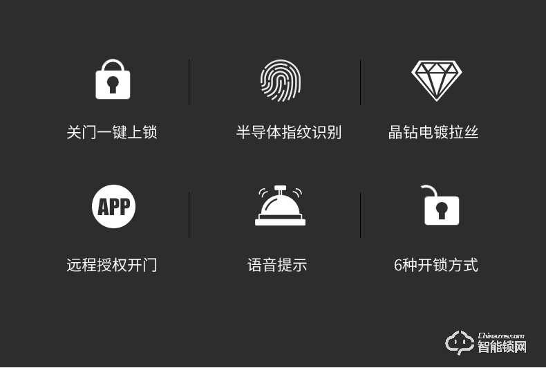 智联美家智能锁 M0605全自动直板密码锁