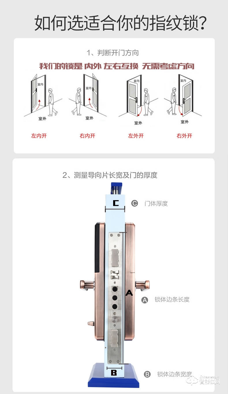 智联美家智能锁 M0506自动下滑盖智能密码锁