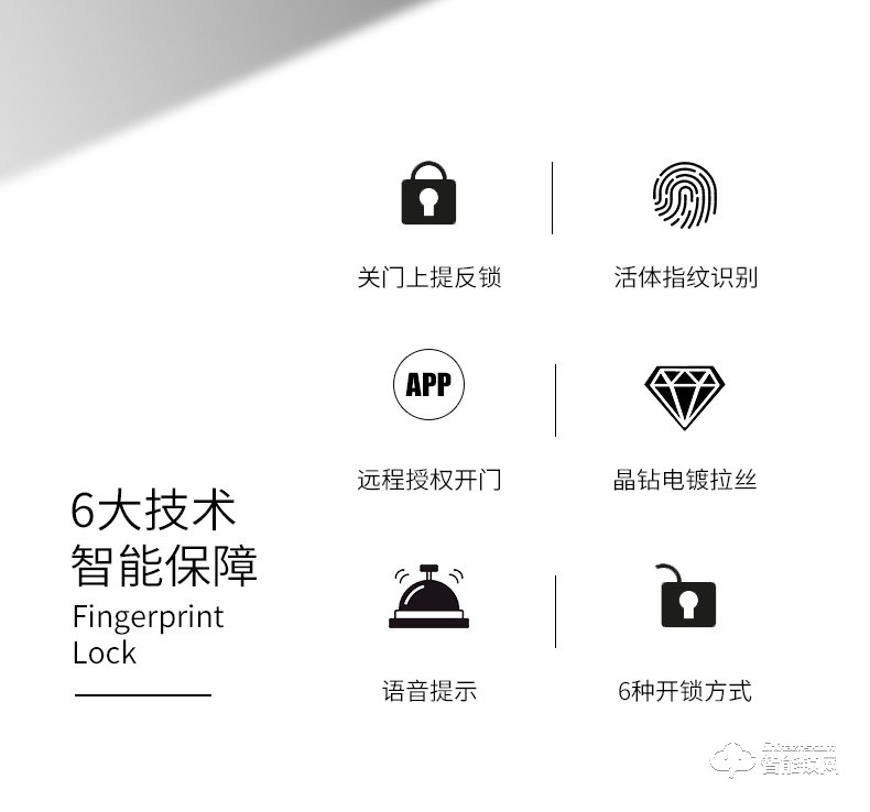 智联美家智能锁 M0505小滑盖密码智能锁