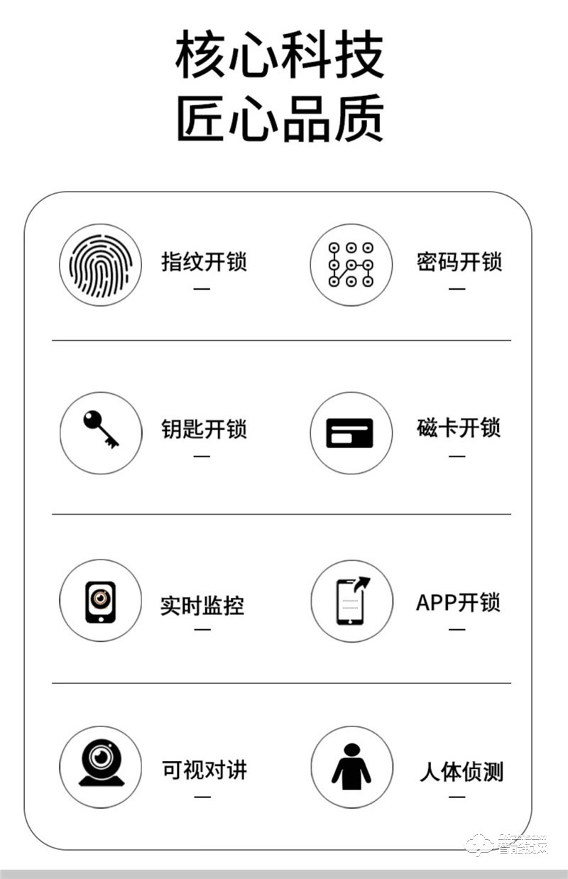 洛克曼G2智能锁 自带高清猫眼