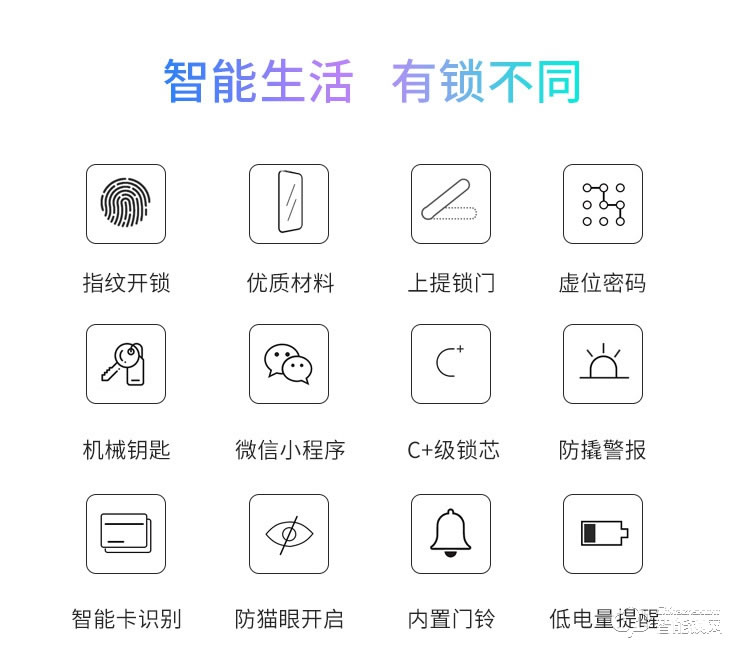 康辰家福智能锁 F101直板密码指纹锁