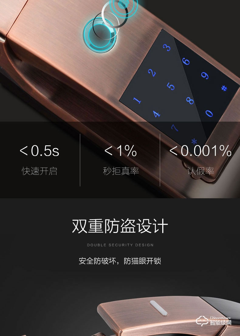 巨久智能锁 zd88全自动指纹锁家用防盗门智能锁