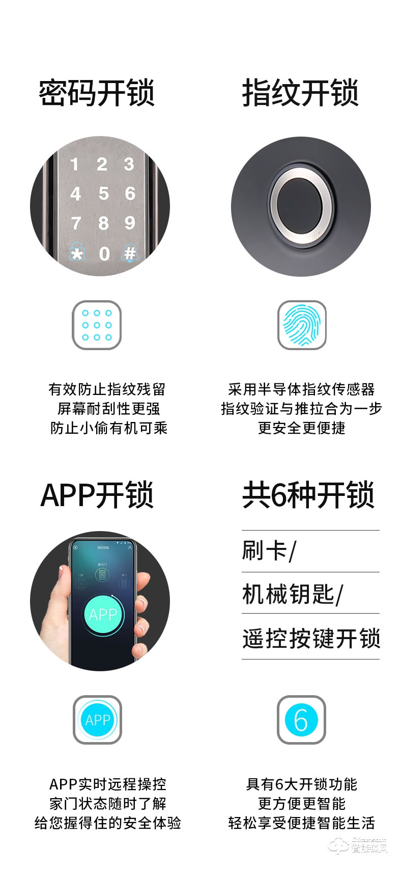天时美智能锁 T8全自动家用防盗门指纹密码锁