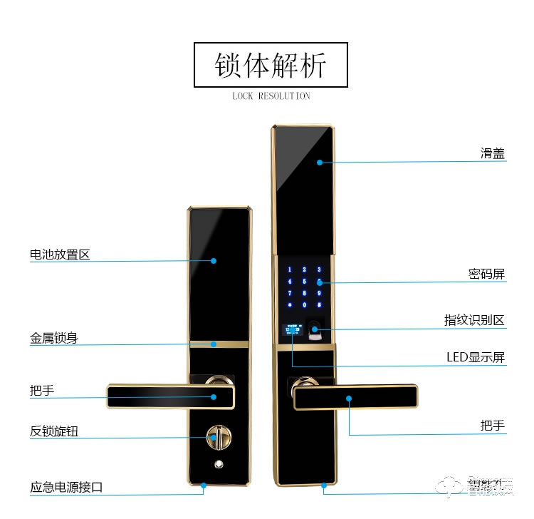 天时美智能锁 T5家用防盗门锁指纹锁