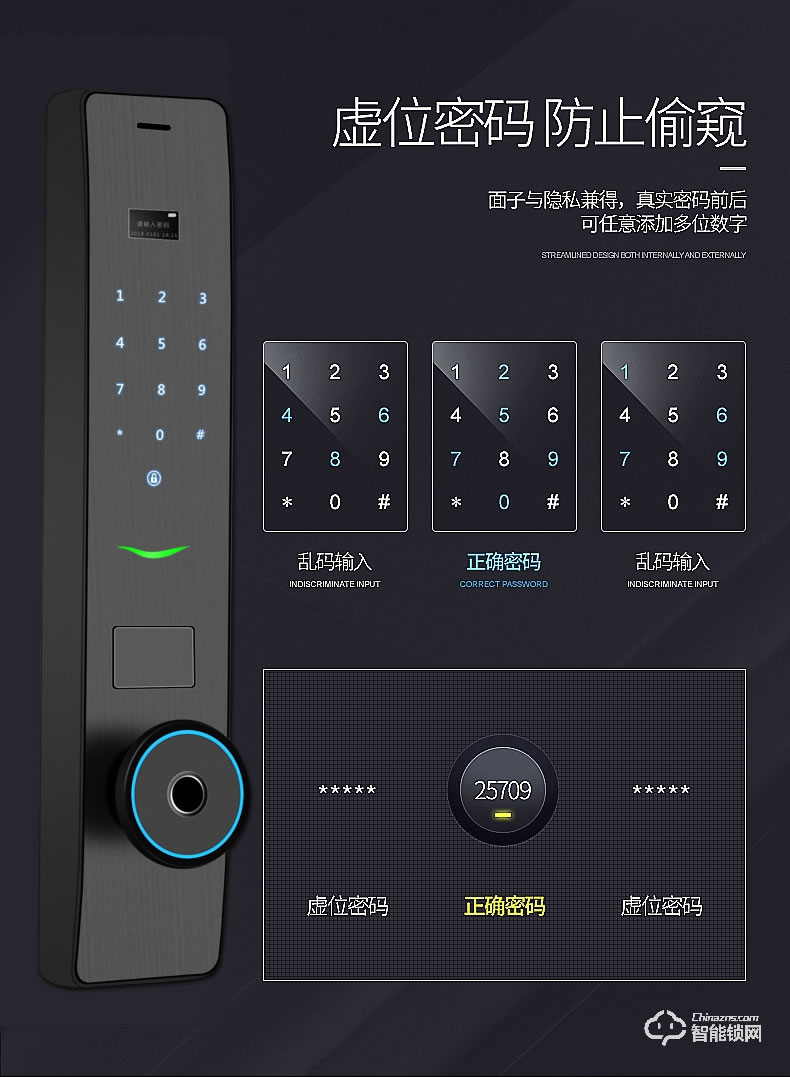 司浦特智能锁 家用防盗门刷卡密码锁