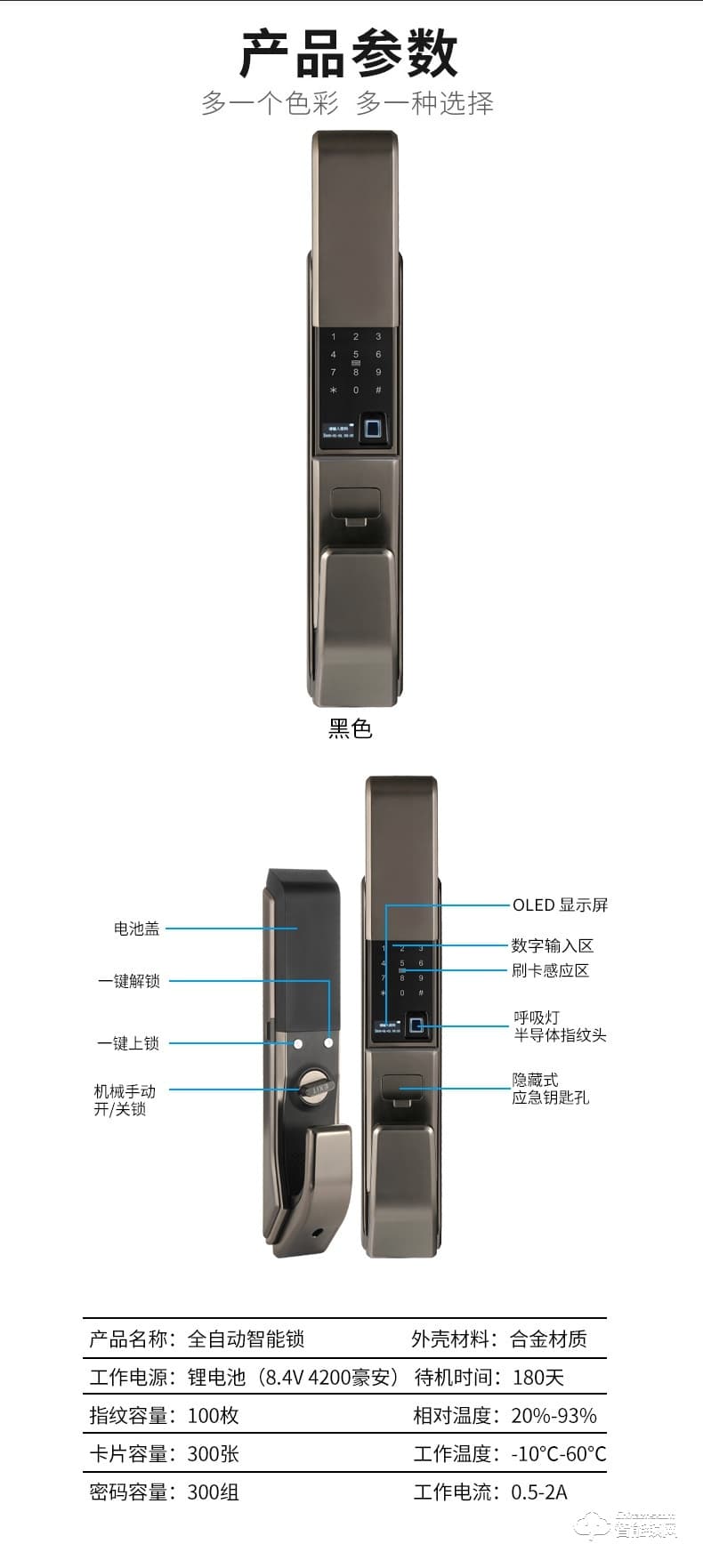 司浦特智能锁 家用防盗门锁密码电子锁