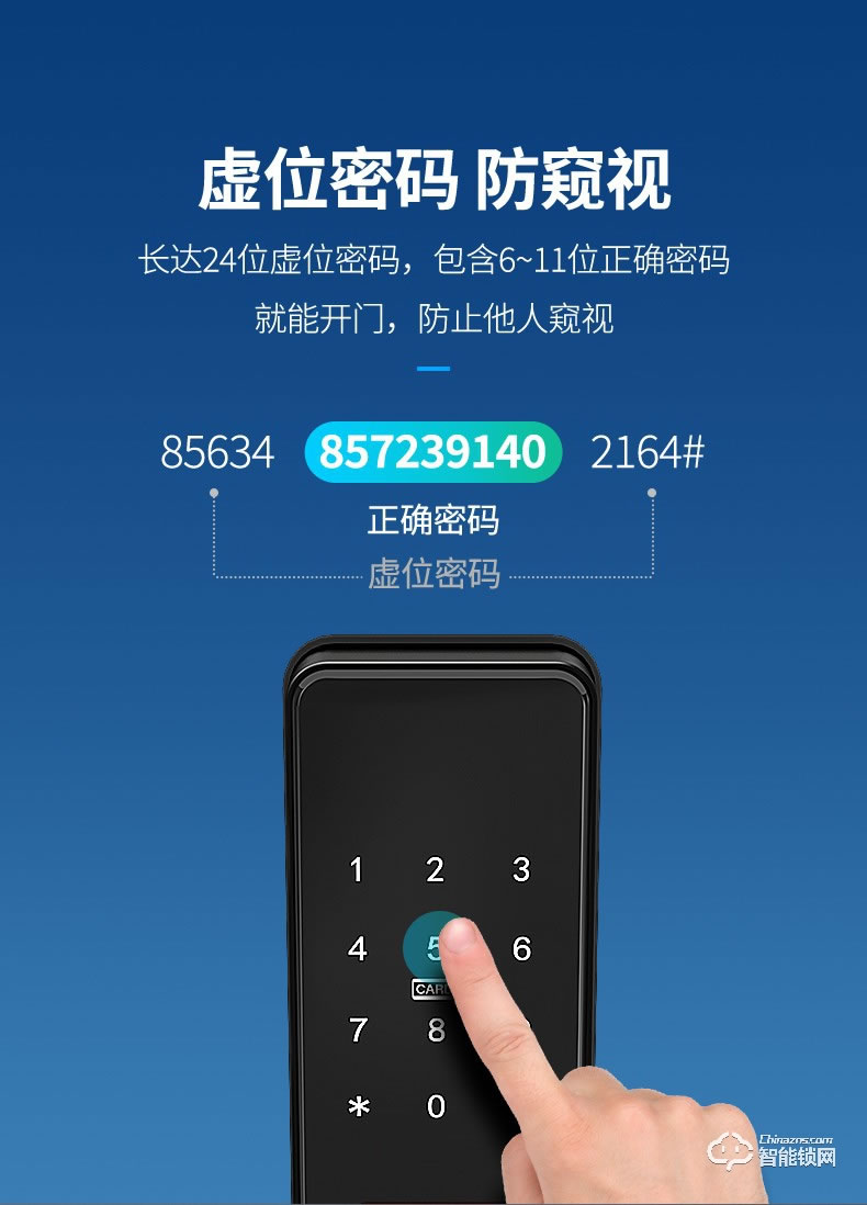 佐凯智能锁 B16酒店磁卡锁民宿密码锁