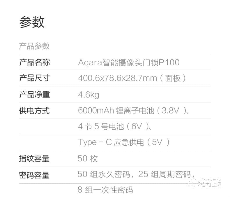 绿米智能锁 P100家用防盗智能摄像头门锁