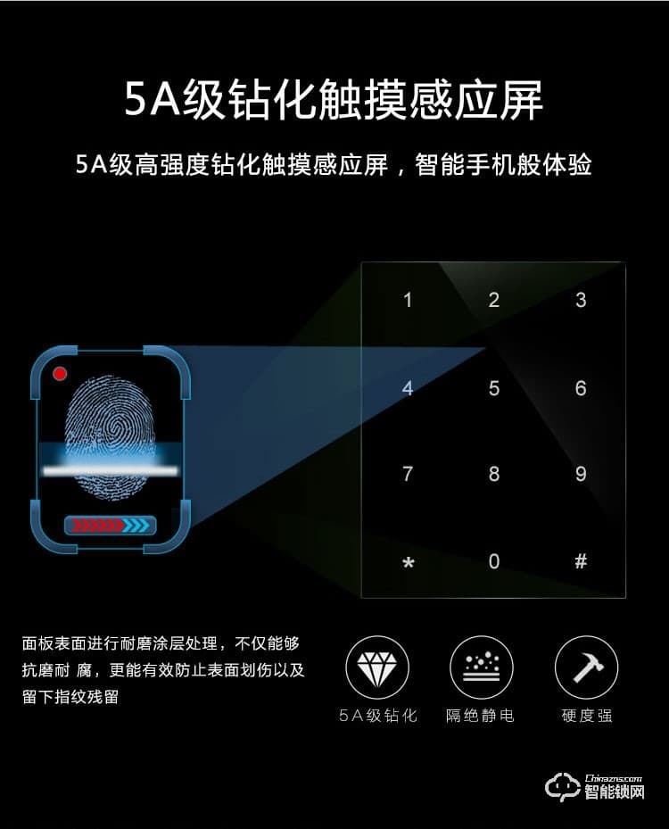 科林达智能锁 K7X家用防盗门指纹密码锁