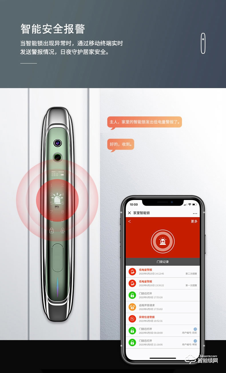 盾当家智能锁 P10家用可视智能门锁密码锁