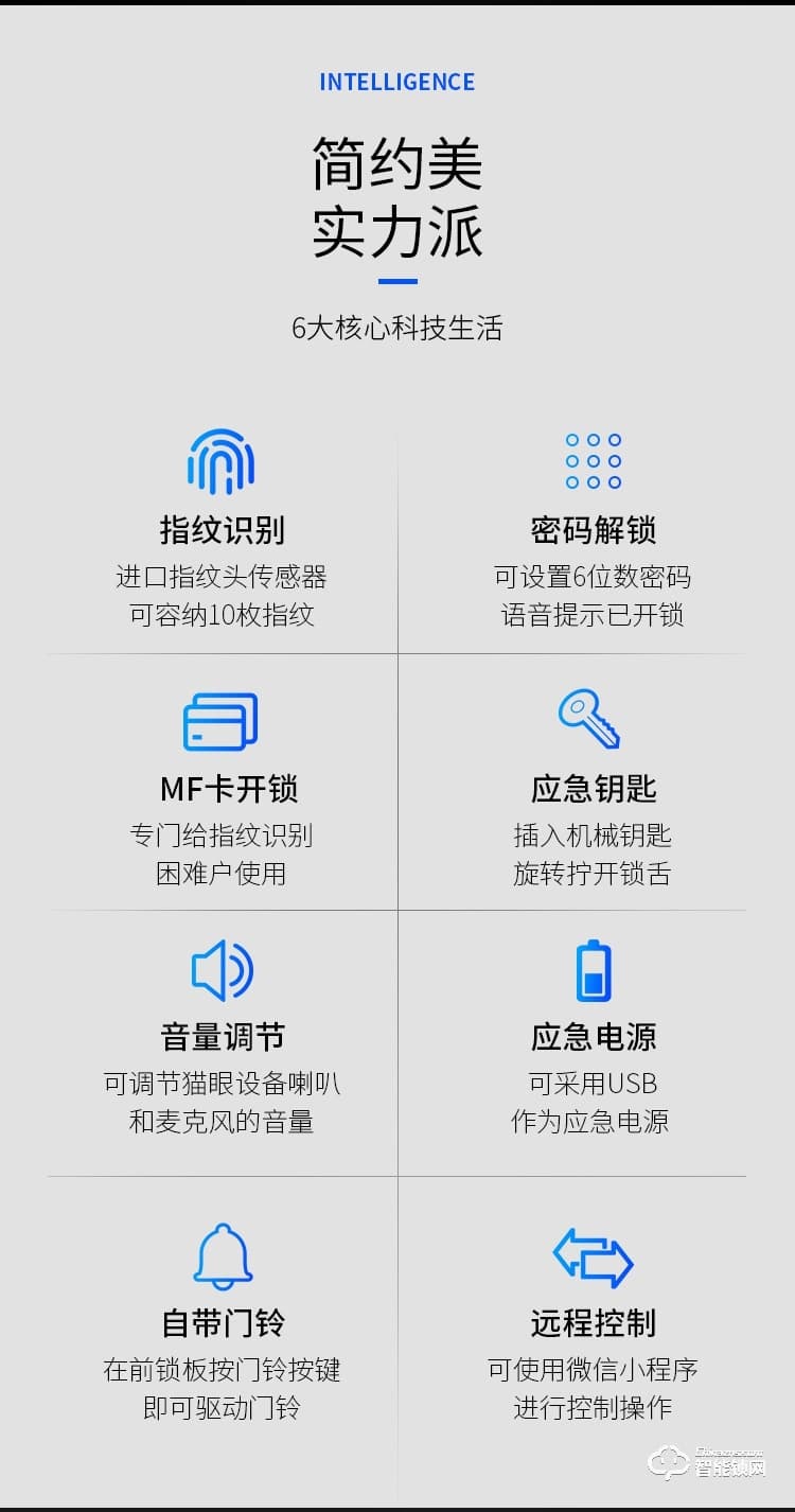 智普利智能锁 D2全自动监控摄像电子密码门锁