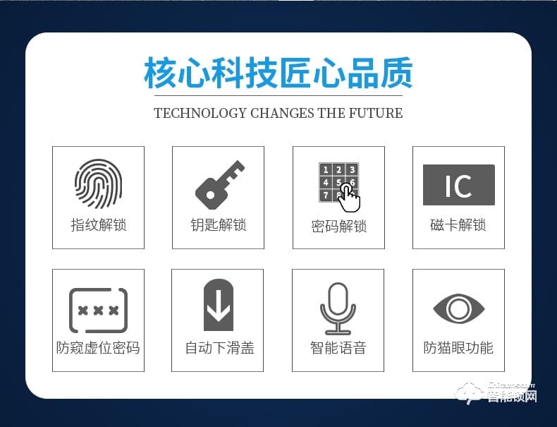 核奕智能锁 C260自动滑盖指纹锁密码锁