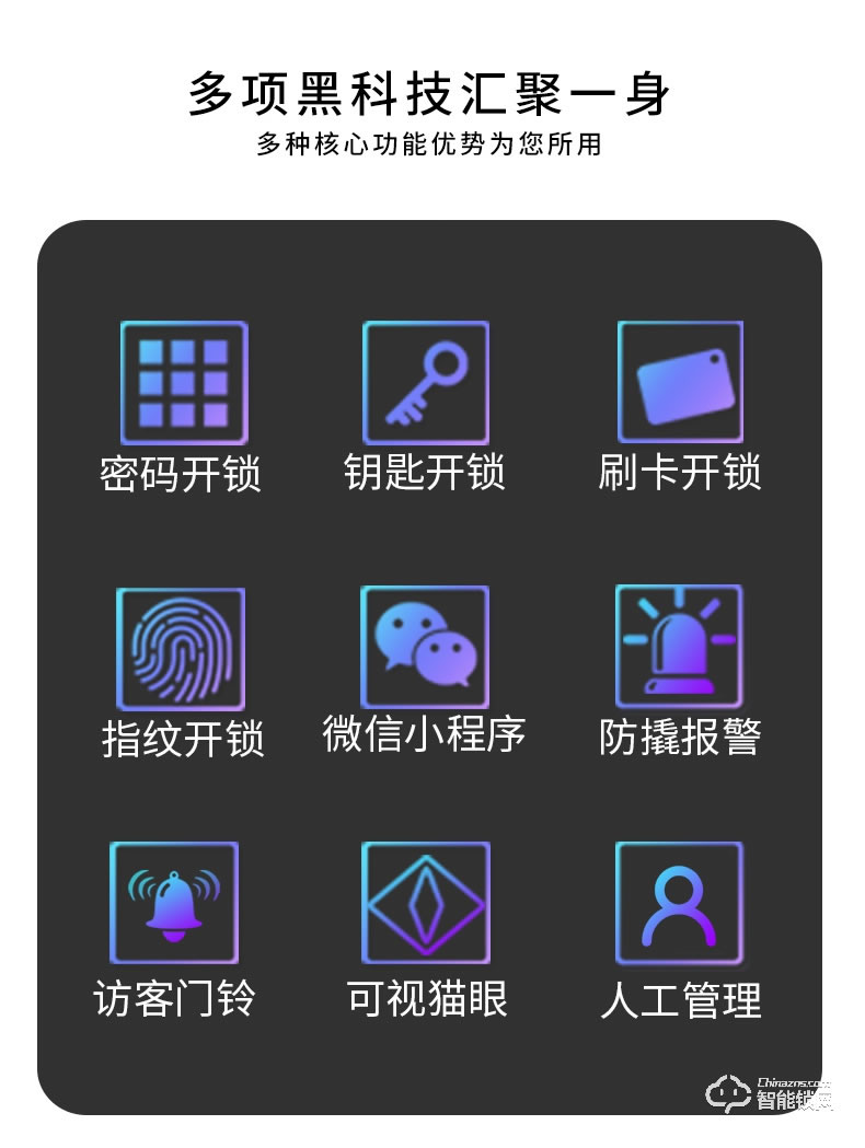 核奕智能锁 飞碟一号全自动猫眼智能锁