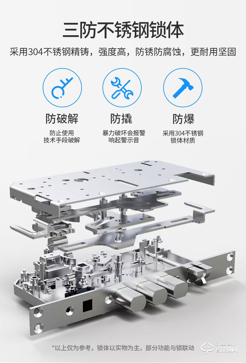 石将军智能锁 R3人脸识别家用防盗门密码锁