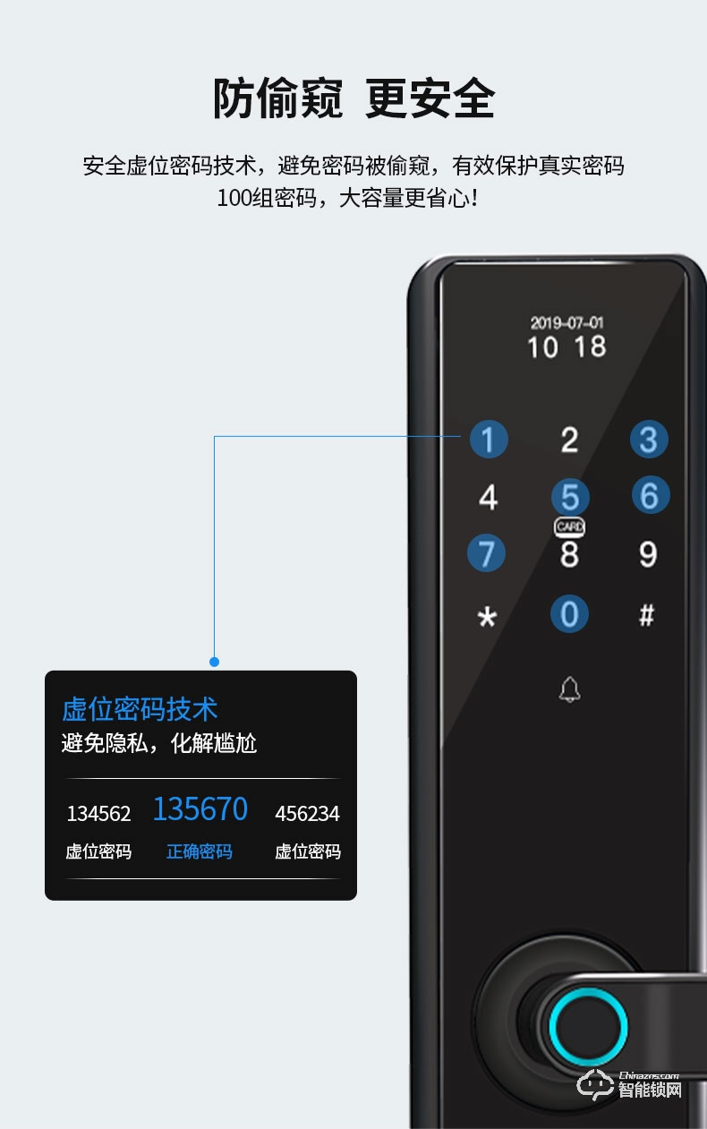 石将军智能锁 S2家用防盗门密码锁智能门锁