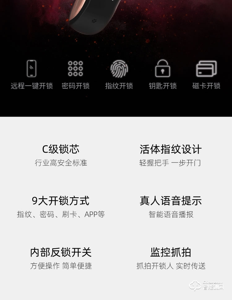艾迪亚克智能锁 S8家用防盗门入户门防盗锁