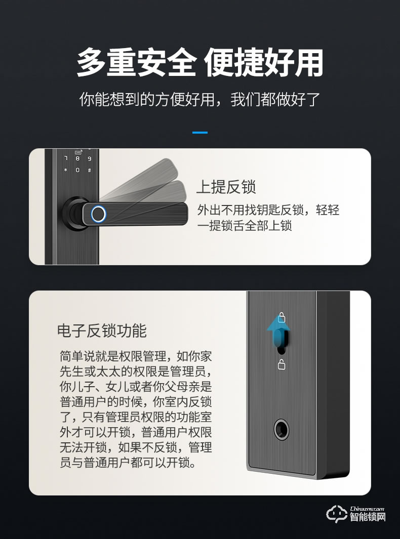 易麟智能锁 F01室内门木门智能锁