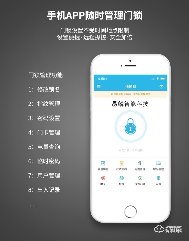 易麟智能锁 公寓防盗木门牛头锁
