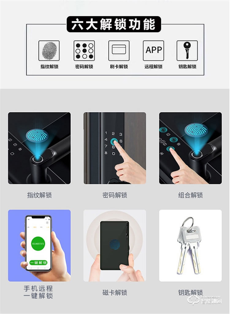 易麟智能锁 Q01家用防盗门可视猫眼锁