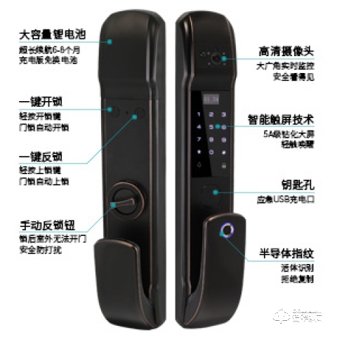 顾乐智能锁 805家用全自动智能锁