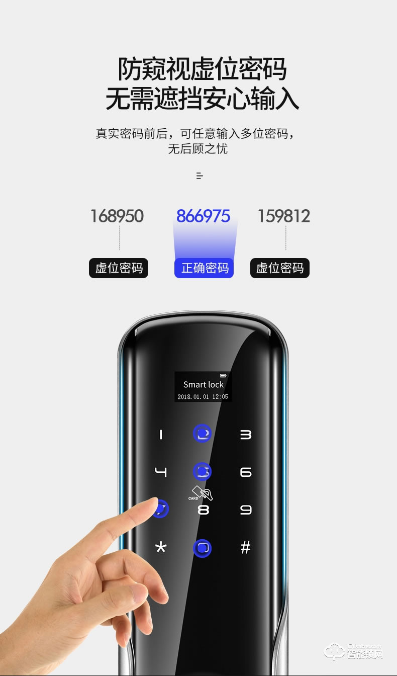 卡内缔智能锁  R15家用防盗门智能锁