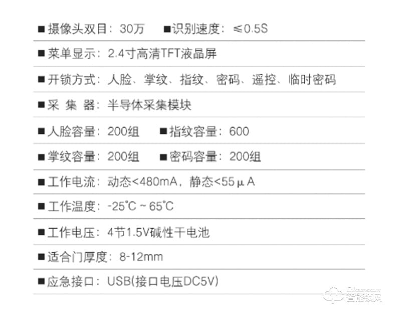 银驰玻璃门人脸识别指纹锁 掌静脉识别开锁