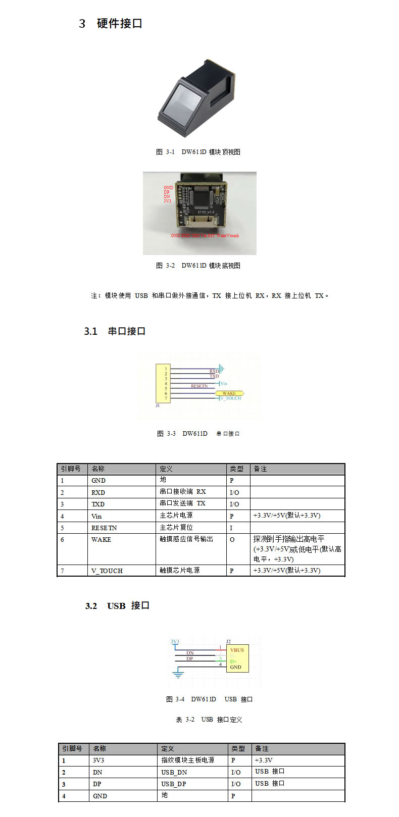 东为 嵌入式指纹识别模块DW611D