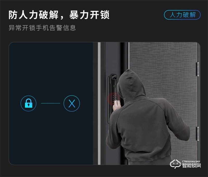 因硕智能锁C05K 家用防盗门密码锁