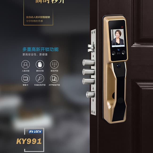 安源智能锁 KY-991人脸识别智能锁