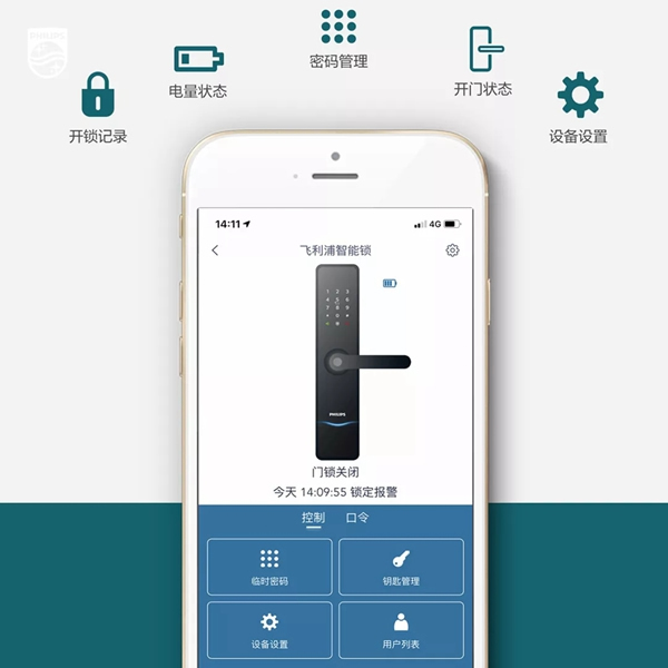 飞利浦智能锁|不用再担心智能锁没电啦