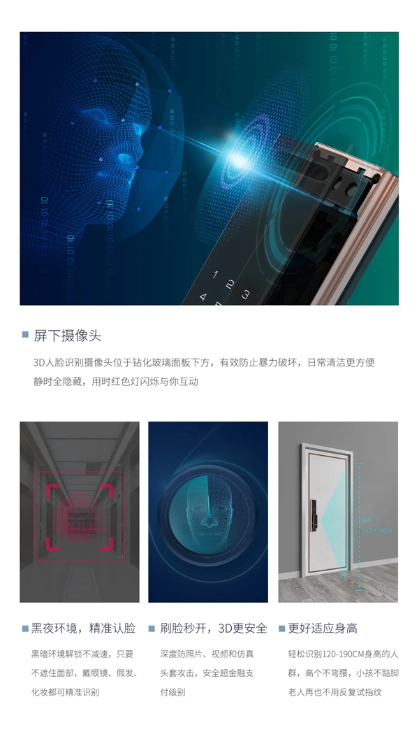 新品上市 | 因特VF5-M人脸识别全功能智能锁
